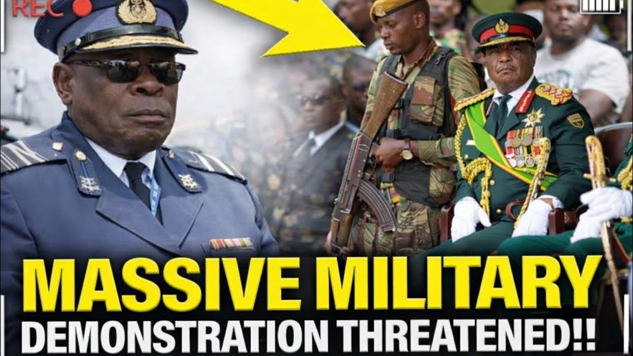Air Marshal Muchena leads first in History massive Demo to parliament include Junior military office