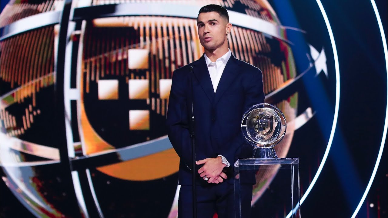 🚨 El discurso de Cristiano Ronaldo al ser honrado por la FPF con el Prestige Globe.