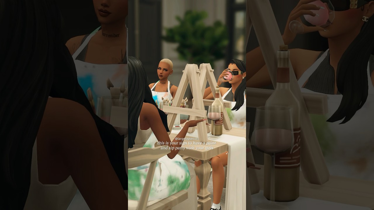 Paint and Sip Mod - The Sims 4 #thesims #thesims4 #aesthetic #sims4mods