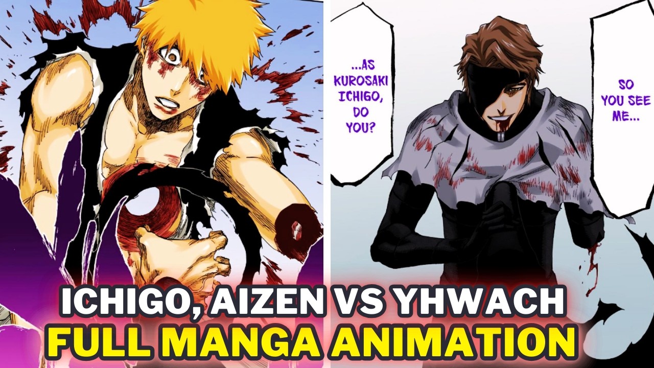 🔴 Ichigo, Aizen vs Yhwach -- Full Manga Fight (Colored Panels)
