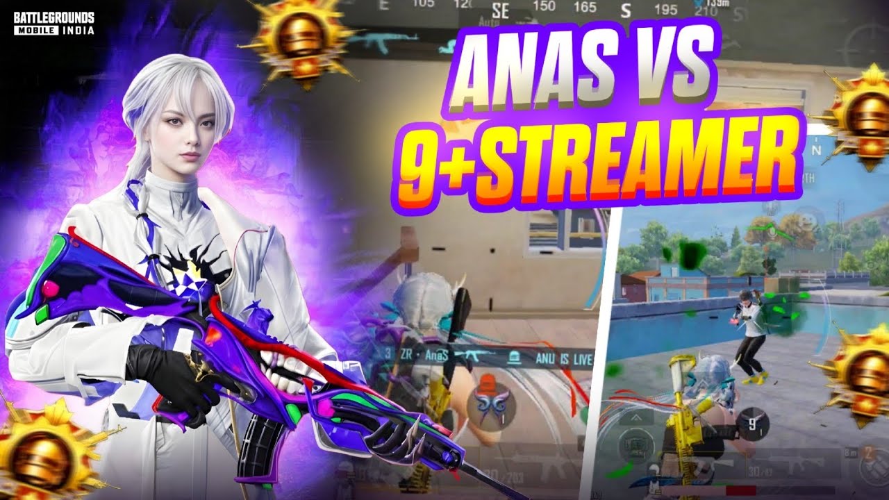 Anas Vs 9+ Streamer  🔥 Streamer Shocked 😳 | BGMI #bgmi#bhmigameplay#conqueror  