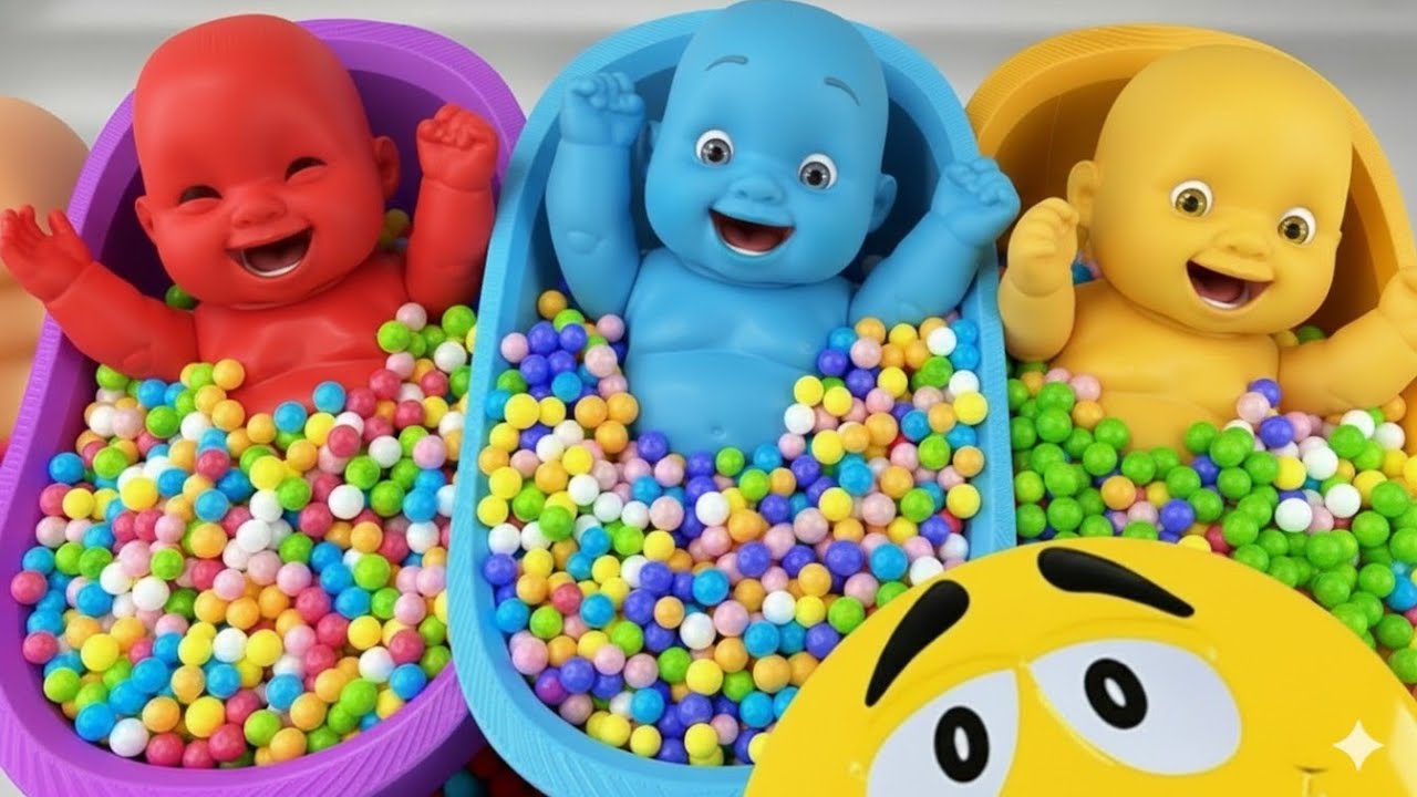 7 Minutes Satisfying with Full of 3 Rainbow BathTubs Candy with M&M's & Magic Slime Cutting Video 6