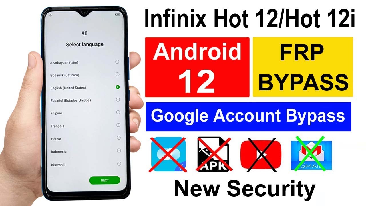 Infinix Hot 12/Hot 12i (X6817-X665B) Frp Bypass | Infinix Hot 12i Frp Bypass | Android 12 | 2023 |