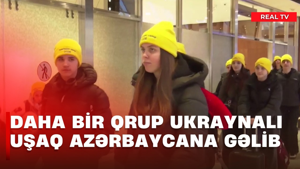 Daha bir qrup ukraynalı uşaq Azərbaycana gəlib / Uşaqlar reabilitasiya xidmətləri ilə təmin ediləcək