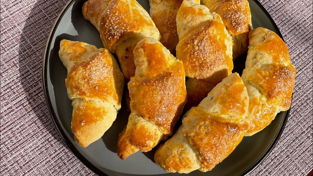 Песочные рогалики 🥐 очень вкусные и нежные, обязательно попробуйте, все будут в восторге