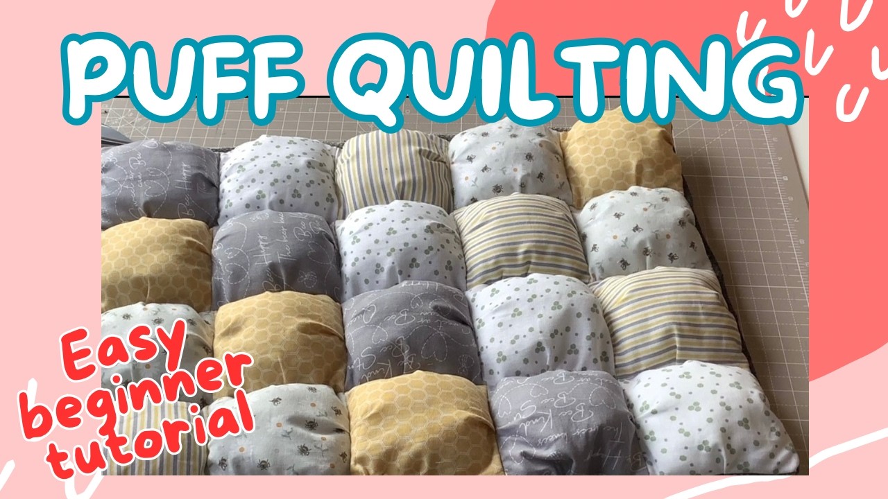 How to sew a Puff Quilt | Biscuit Quilt | Bubble Quilt | Scrap Fabric or Charm Pack Sewing Project