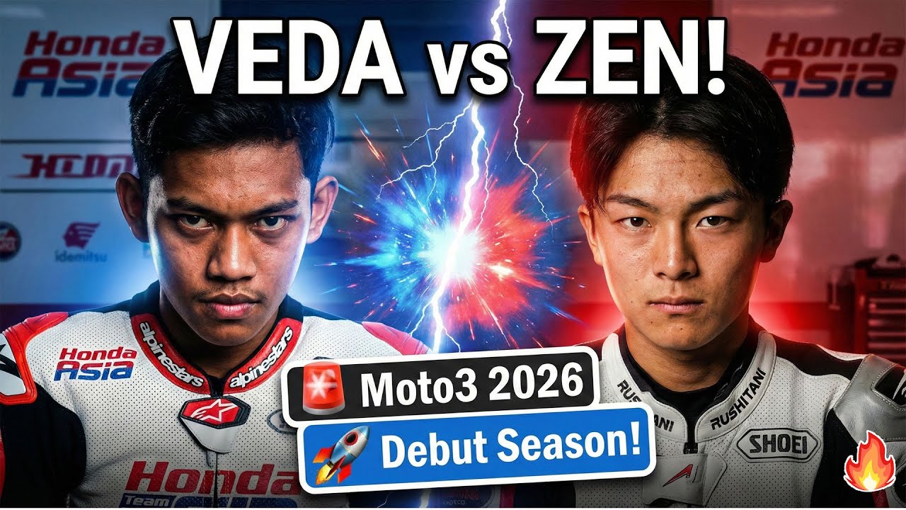 Tak Sabar Debut Moto3! Veda Ega vs Zen Mitani, Siapa Lebih Kuat⚔️