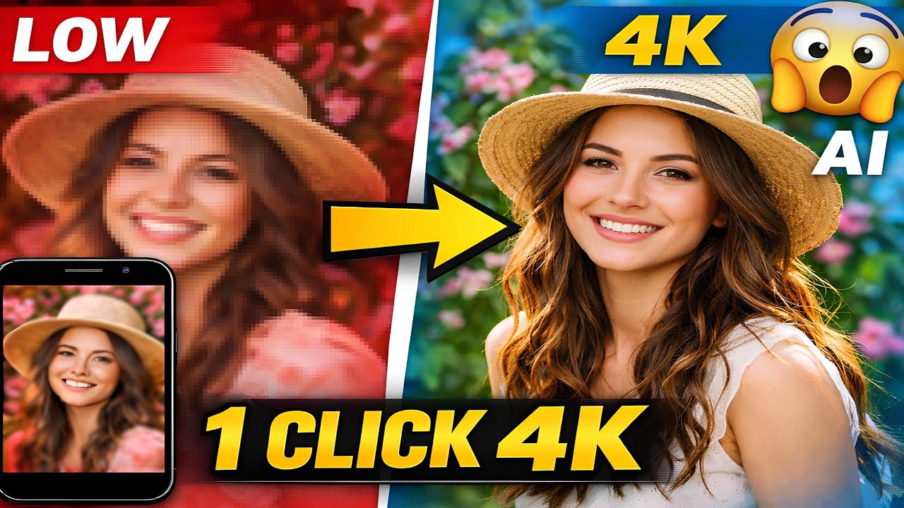 Low Quality Photo ko 4K HD me Convert kaise kare (Free AI Tool)
