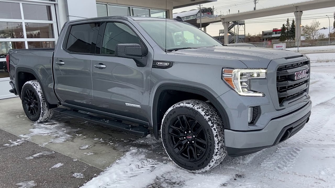 Gray 2021 GMC Sierra 1500 Elevation Review   - GSL GM City - Calgary