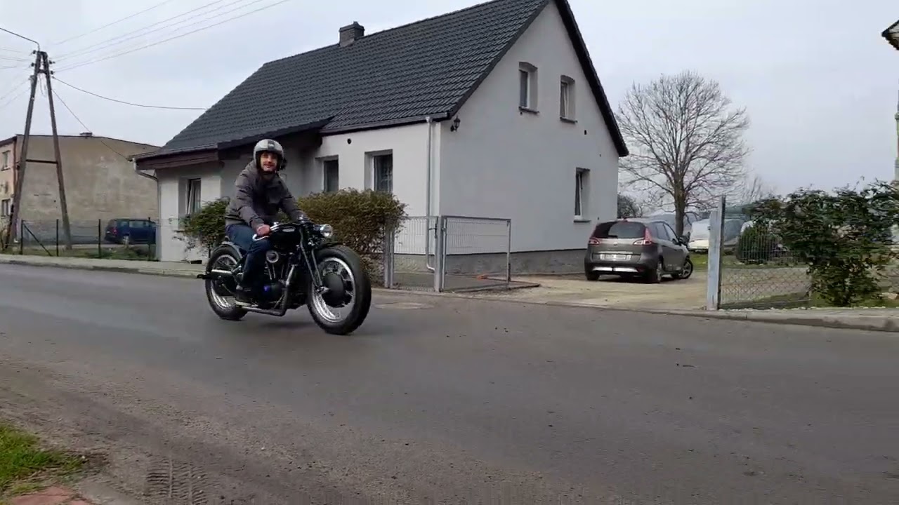 Lidobike#4 Harley Davidson Sportster Ironhead 1974 Bobber Custom Testing Ride by auglid