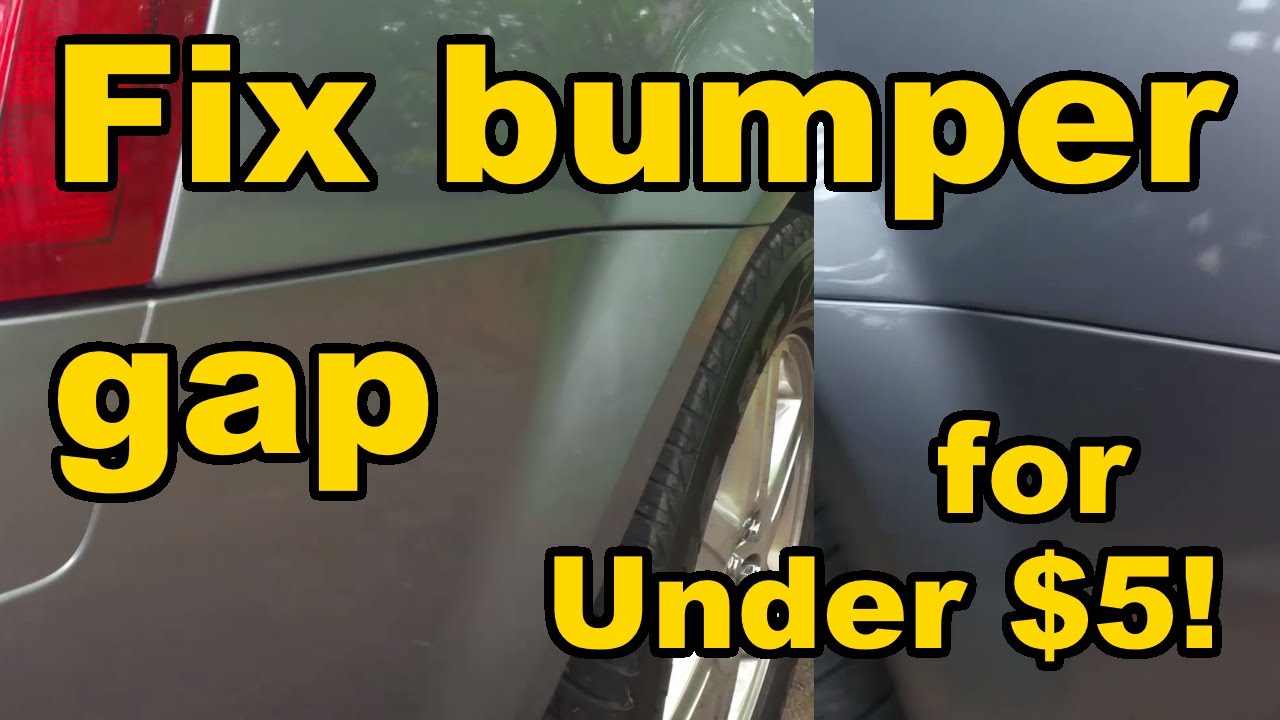 How to fix Chrysler 300 rear bumper gap/sag (for under $5)
