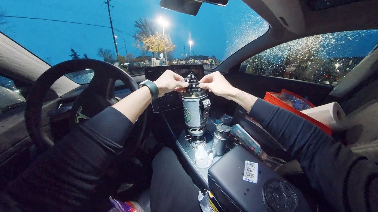 Tesla Stealth Camping in Chilliwack, BC (POV)