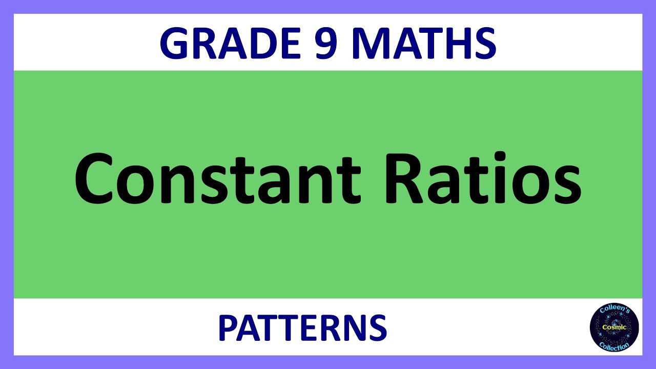 Grade 9 Maths Term 1 Lesson 18   Patterns with a Constant Ratio