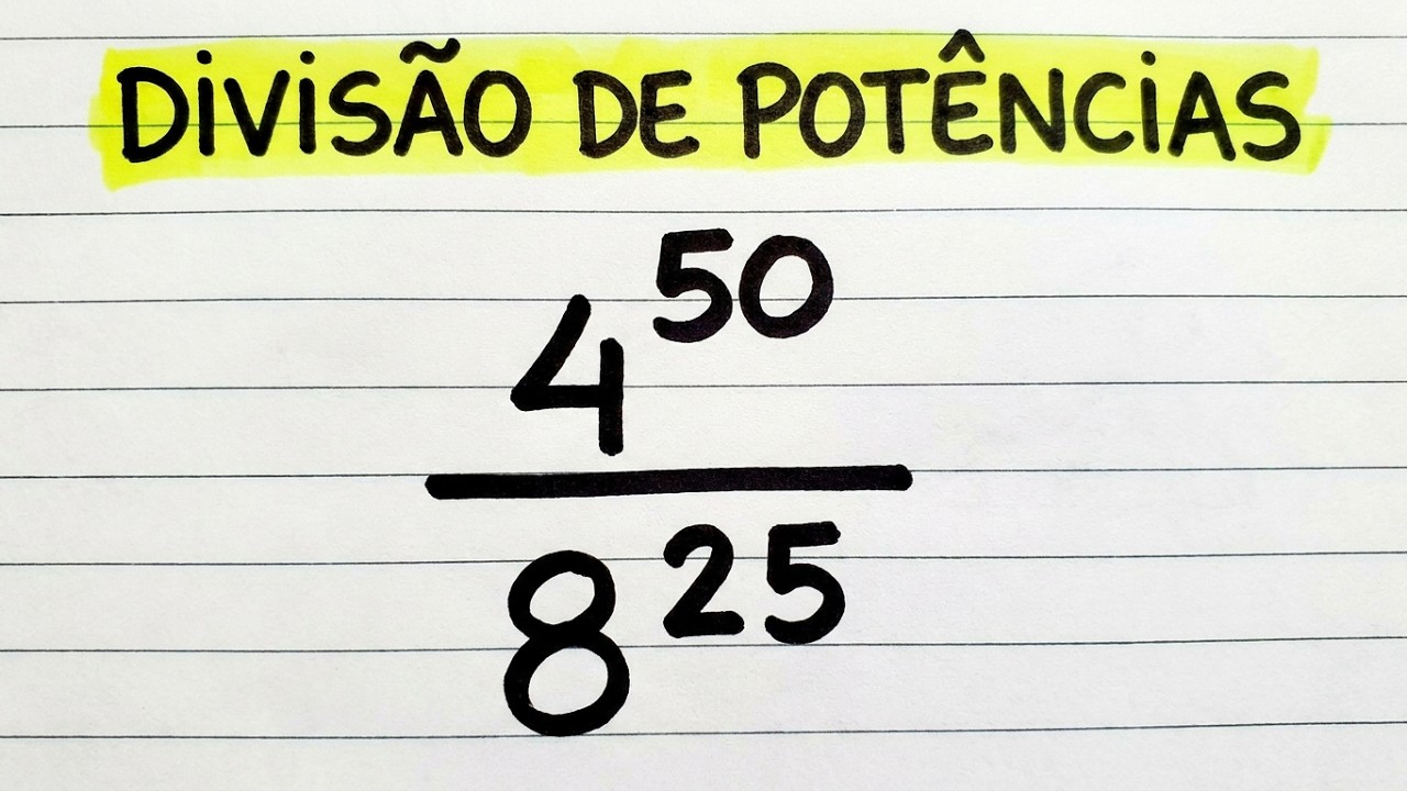 Divisão de Potências com Bases e Expoentes Diferentes