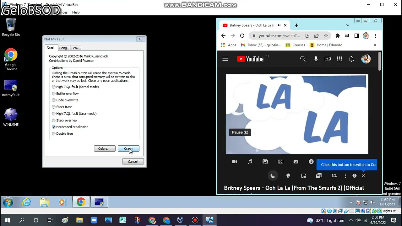 Ooh la la has BSOD VM (Windows 7)