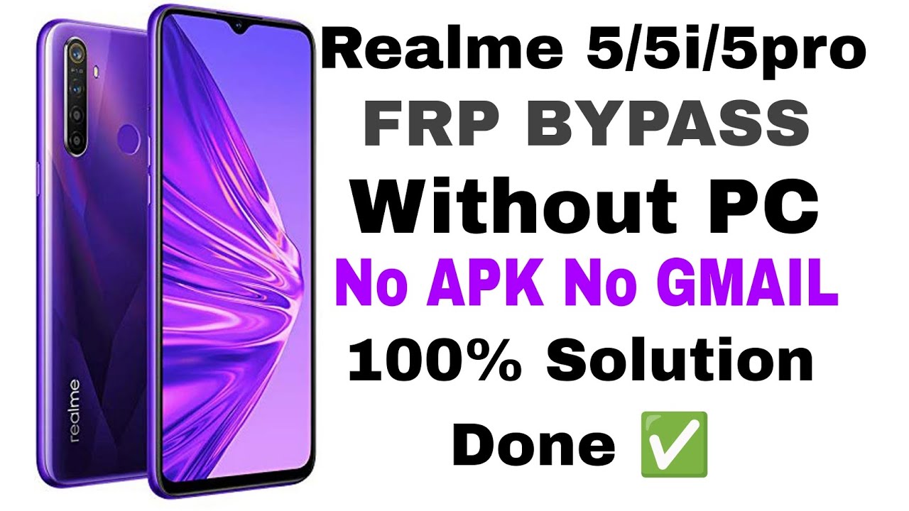 Realme 5/5i/5s/5 Pro Google Account/FRP Bypass || Only in 2 Minute || 100% Working (Without PC)