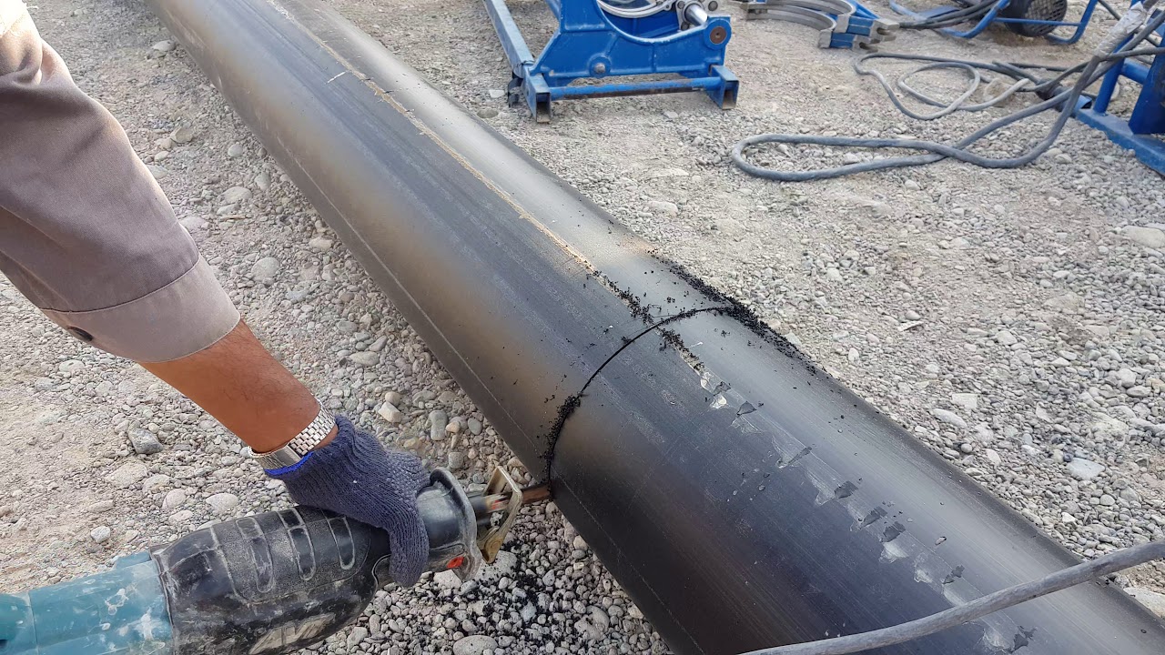 How To cut 355mm HDPE Pipe।Big Size HDPE Pipe Cutting।Unique Way of Cutting HDPE Pipe by Experts