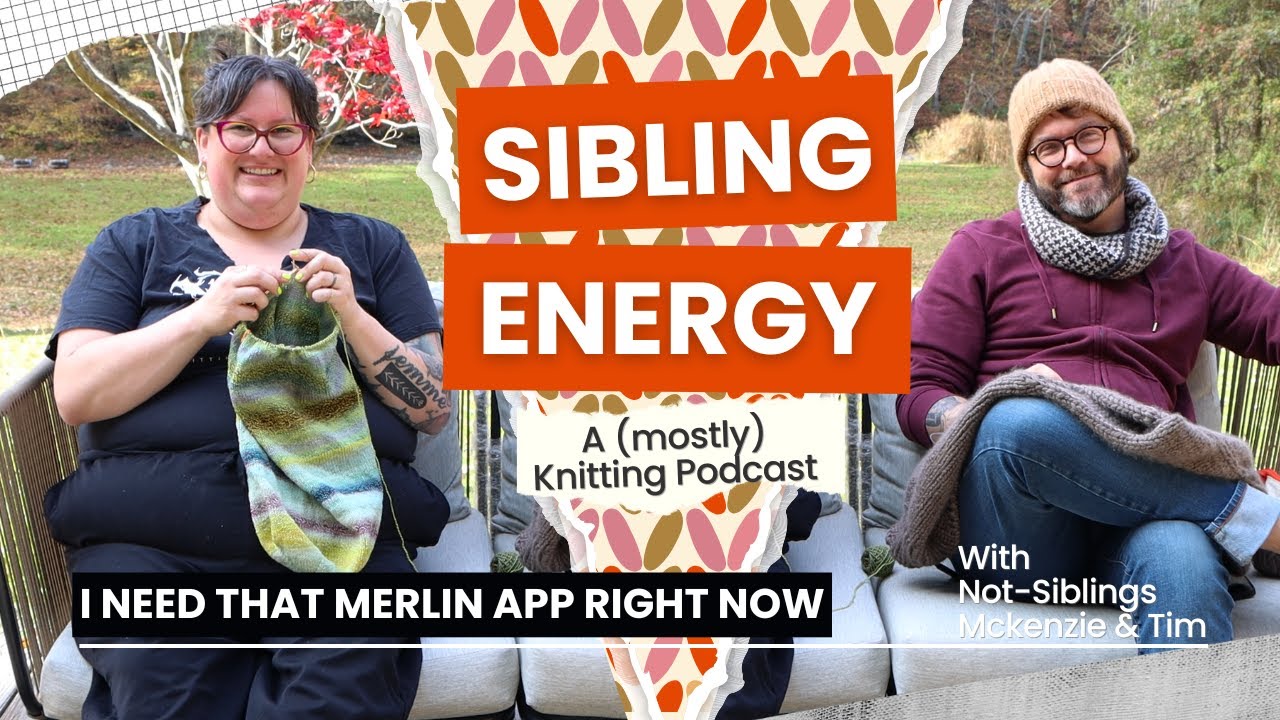 NEW Sibling Energy: A (mostly) Knitting Podcast - I Need That Merlin App Right Now