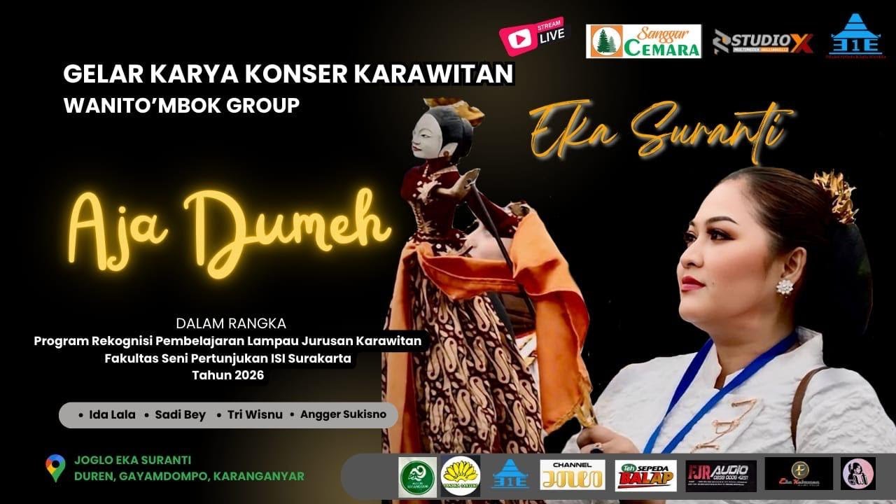 Live Gelar Karya Konser Karawitan WANITO'MBOK GROUP AJA DUMEH -Eka Suranti