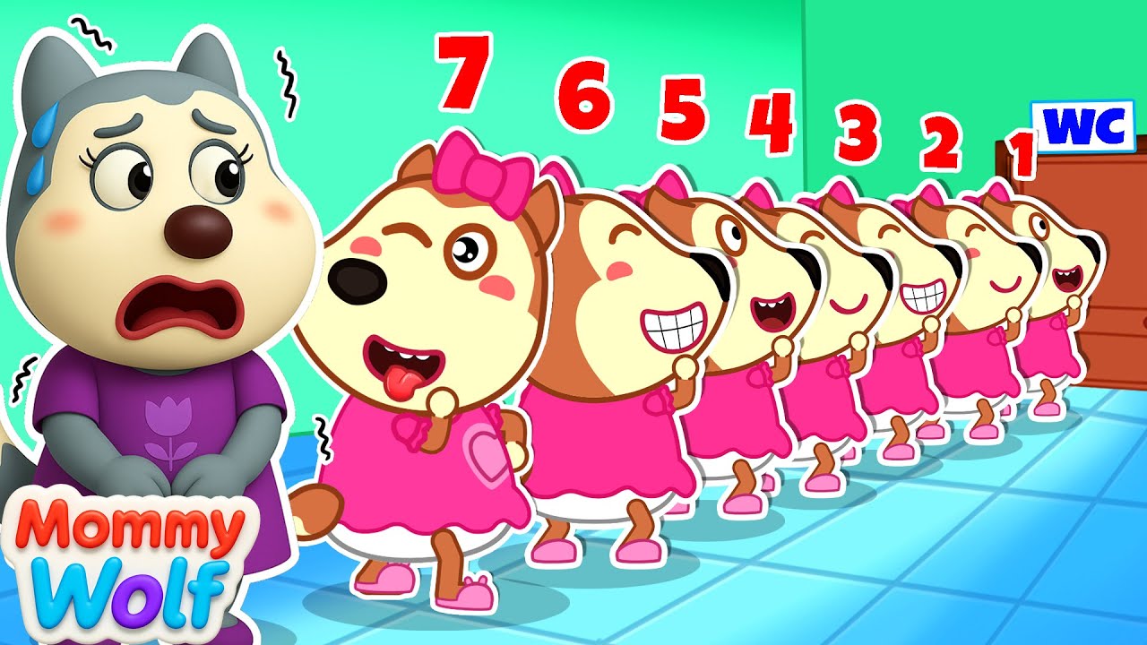 Mommy Survives SEVEN SISTERS  😲 Funny Stories About Mommy Wolf Family