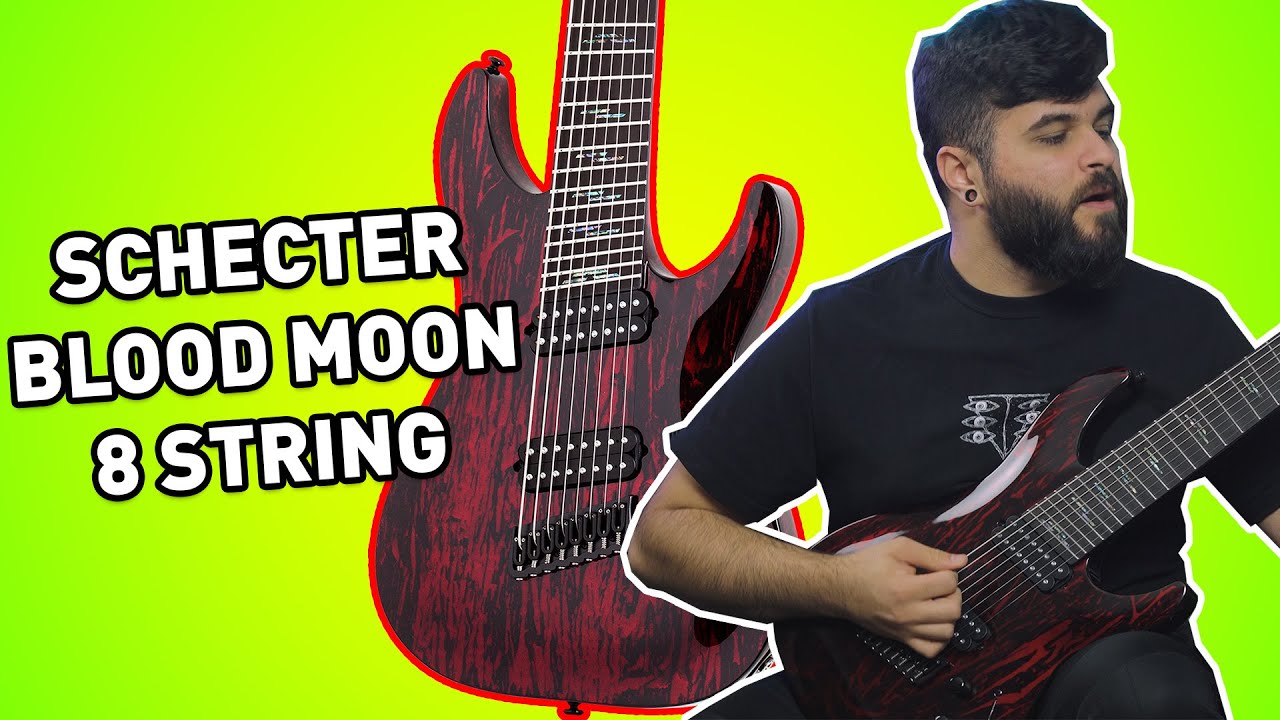 ...THE BEAST HAS ARRIVED! Schecter Guitars 8 String Blood Moon Silver Mountain Demo/Review