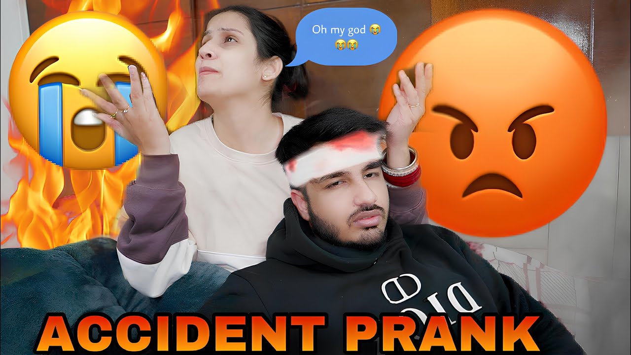 ACCIDENT PRANK ON MY WIFE 😱