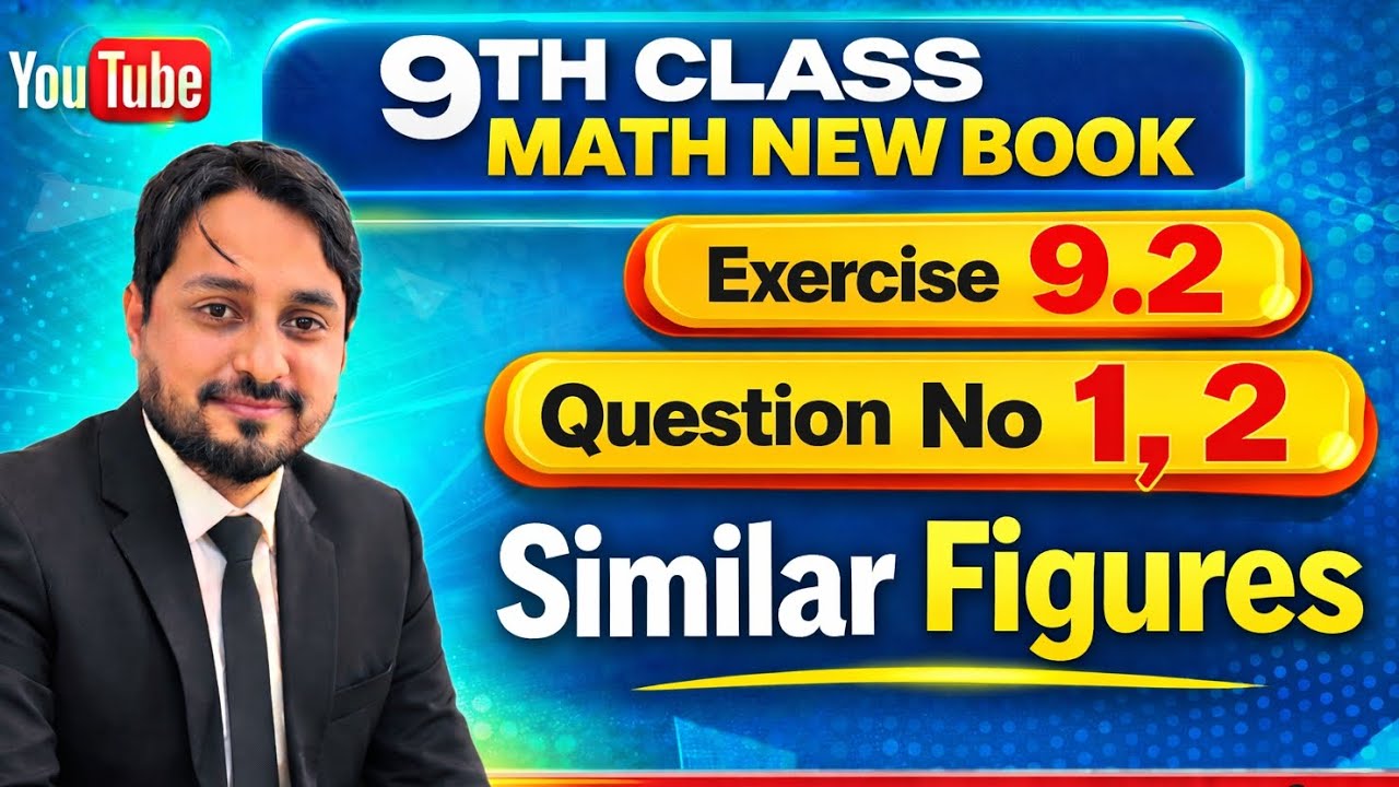 9th Class Math New Book Exercise 9.2 Question No.1,2 Exercise 9.2 Q No.1,2 9th Class Math