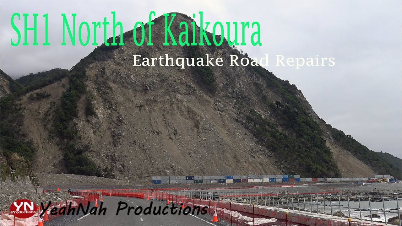 Kaikoura - SH1 North Road Rebuild (Drone footage), New Zealand