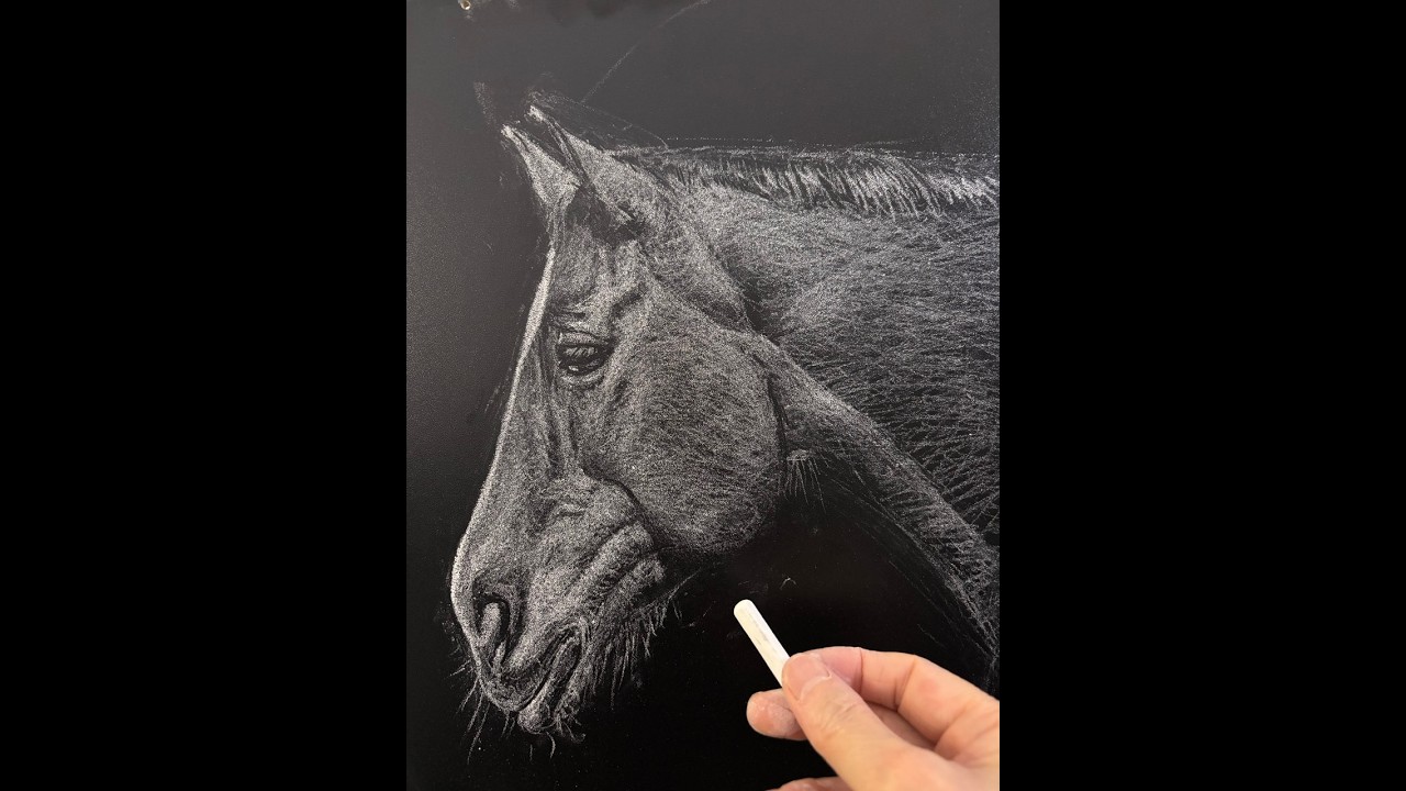 一隻粉筆畫黑板 blackboard drawing