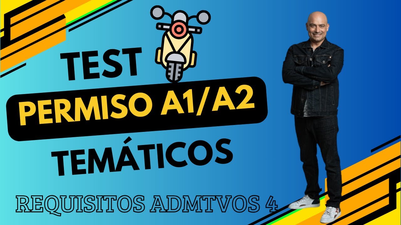 ⚠️🍀 REQUISITOS ADMINISTRATIVOS 4 TEST TEMÁTICOS para APROBAR tu examen TEÓRICO DE MOTO !! #testdgt