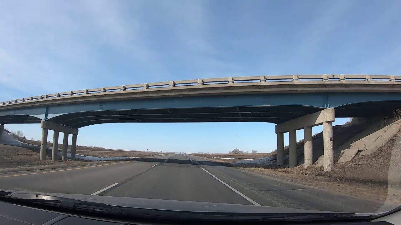 Driving from Fargo to Grand Forks ND - timelapse
