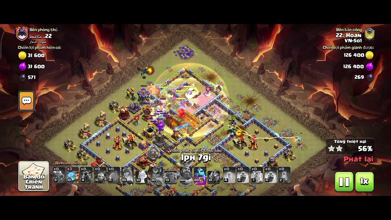 War 7day Cùng ace Combo TH14 Clash of Clans|@HoanCoC 