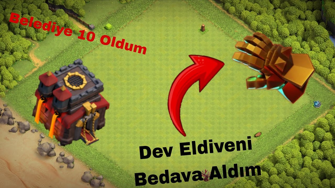 Clash Of Calans Belediye Binası 10 Oldum Dev Eldiven Bedavaya Aldım 🤩😍
