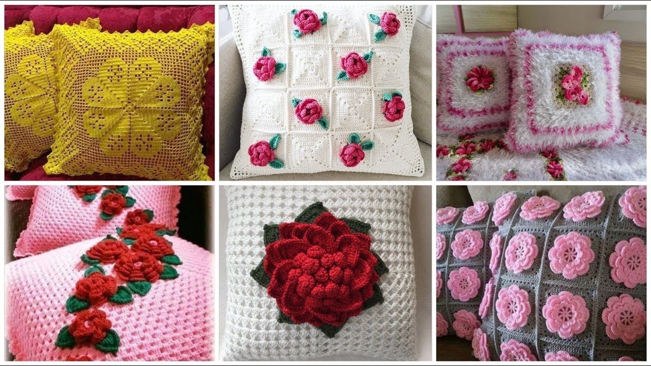 New Beautiful Crochet Hand Knitting Cushion Covers Design