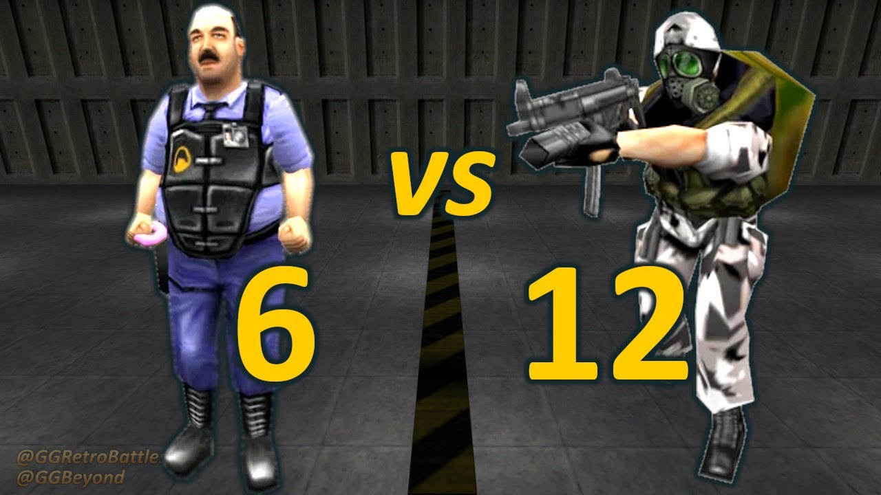 6 Otis vs 12 HL1 Grunts - Half-Life: Opposing Force Retro Battles