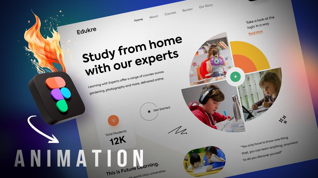 Make Figma Website Design & Animation | Easy Tutorial for Beginners #figma #uidesign #prototype #ui