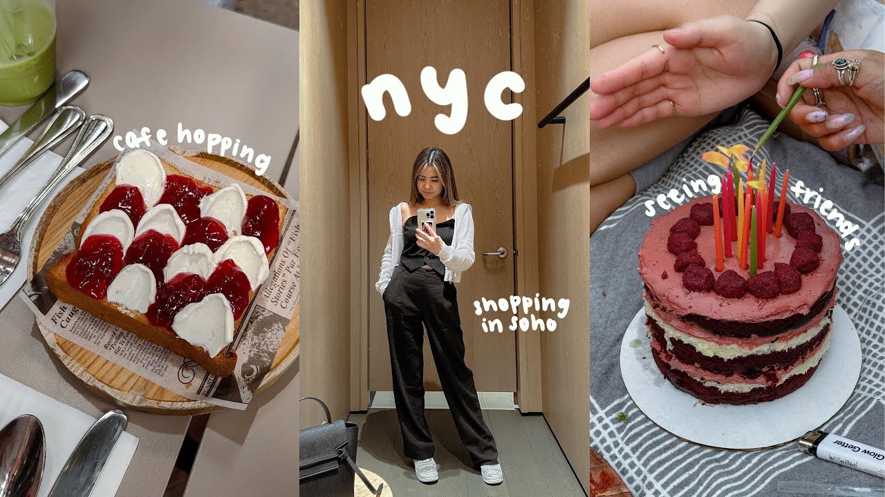 new york vlog 🌽 cafe hopping, shopping in soho, picnicking, seeing friends