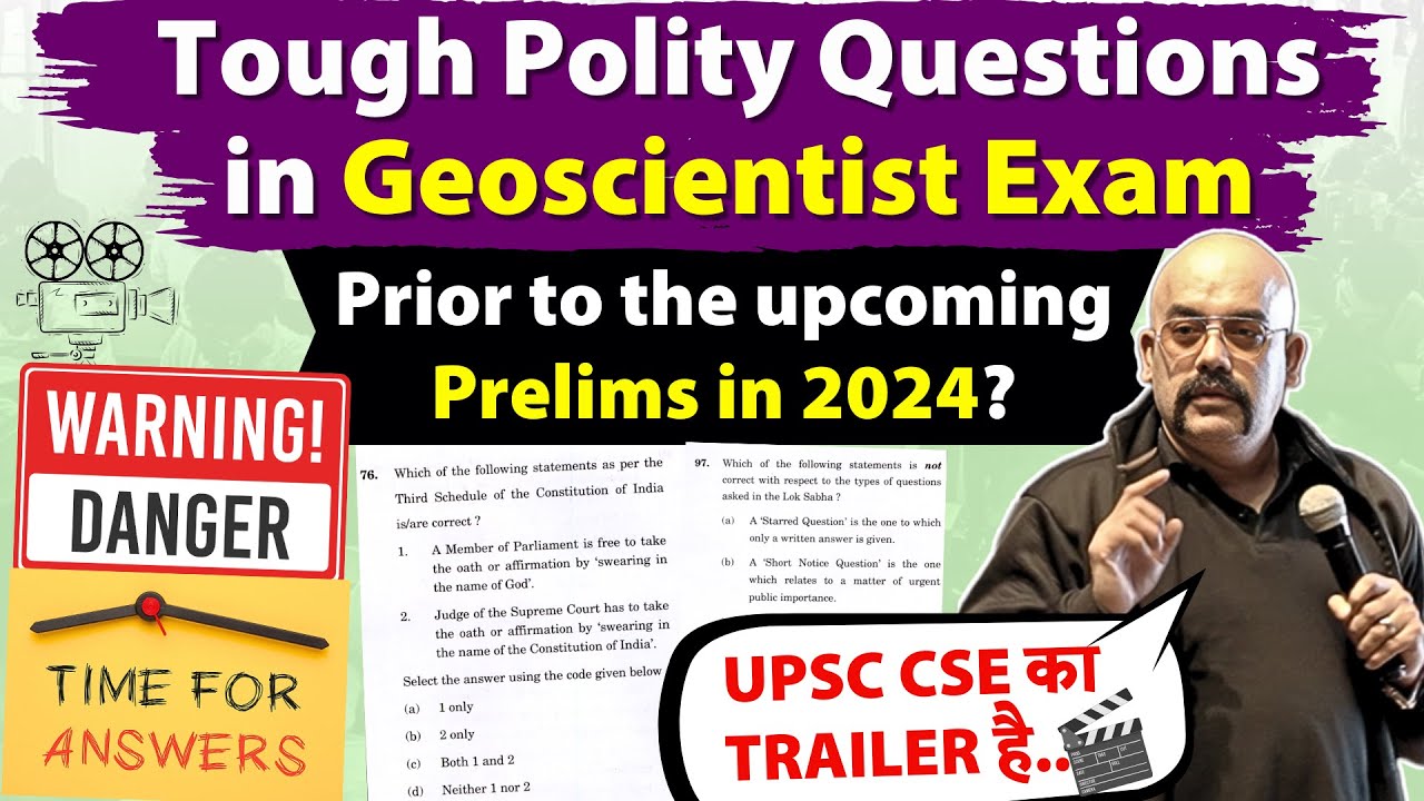 Polity Geoscientist 2024 Question Paper Analysis by Dr. Sidharth Arora | UPSC Geo-scientist 2024