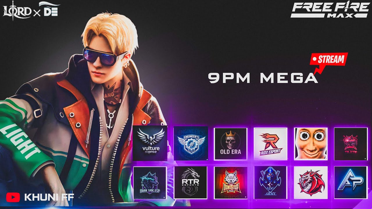 Free Fire Tournament :- 9pm Mega live