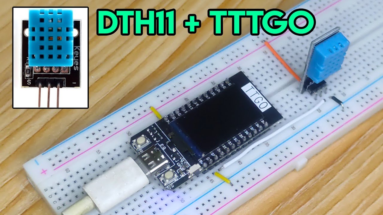 DHT11&ndash;Temperature and Humidity Sensor With LILYGO&reg; TTGO T-Display ESP32 Webserver Temperature