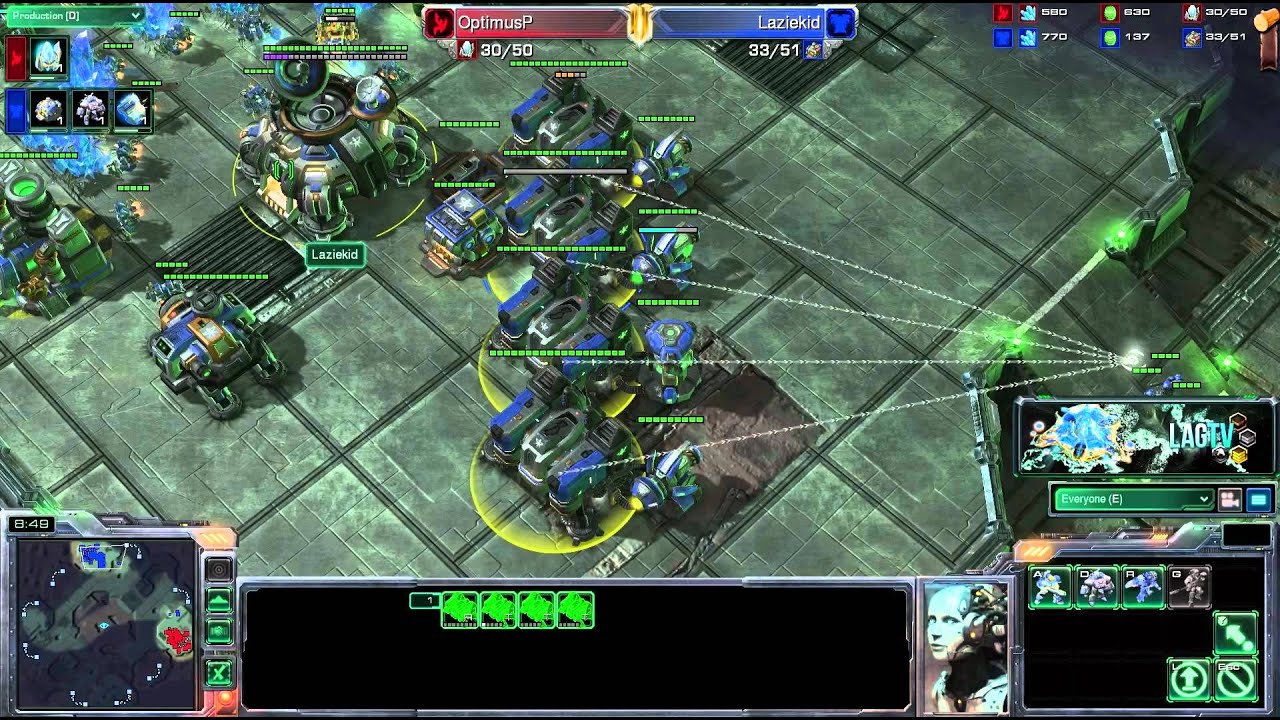 OptimusP (P) VS LazieKid (T) -- Starcraft 2 [LAGTV]