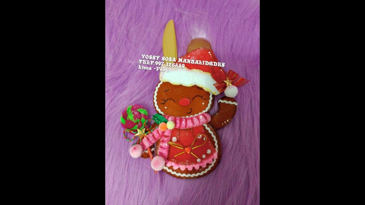 JENGIBRE EN FIELTRO PORTACUBIERTOS NAVIDEÑOS,TUTORIAL GRATIS #4 #tutorialesgratis #fieltro #felt