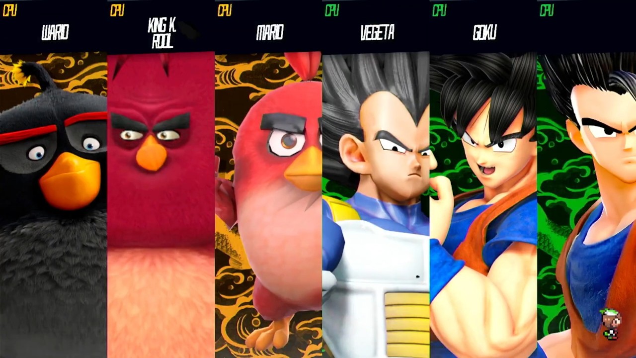 Angry Birds Vs Dragon Ball - Super Smash Bros Mods