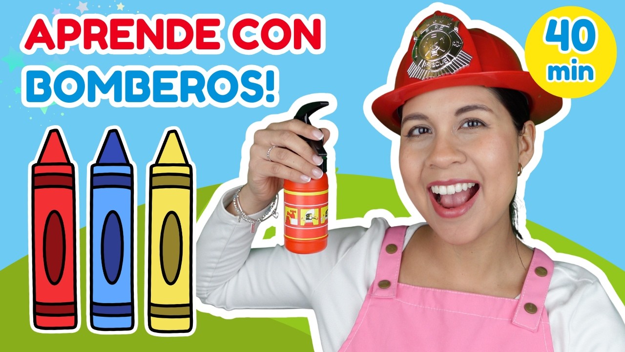 Bomberos 🚒 | Colores, Números y Formas | Español e Inglés | Spanish Toddler Learning