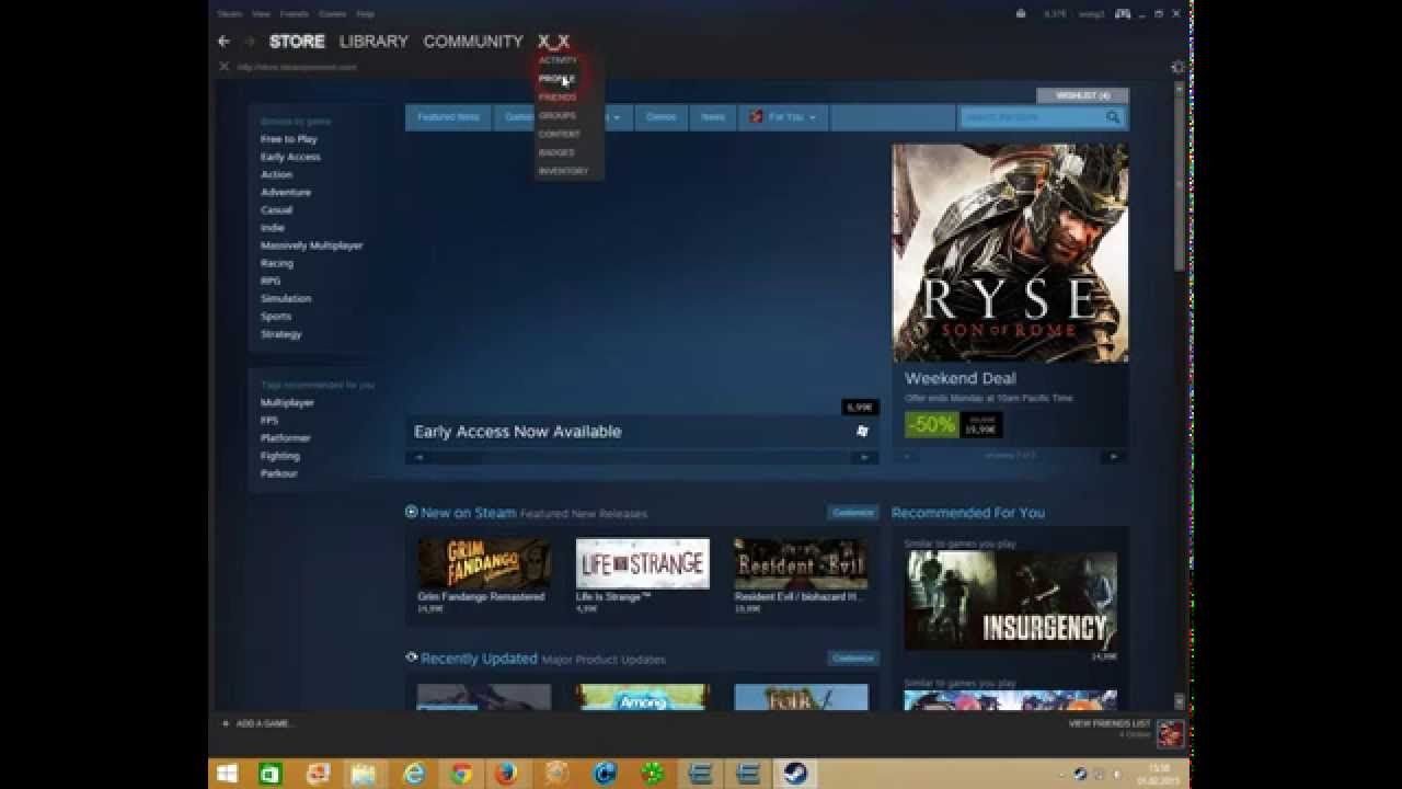 How to make your steam inventory / profile private or public
