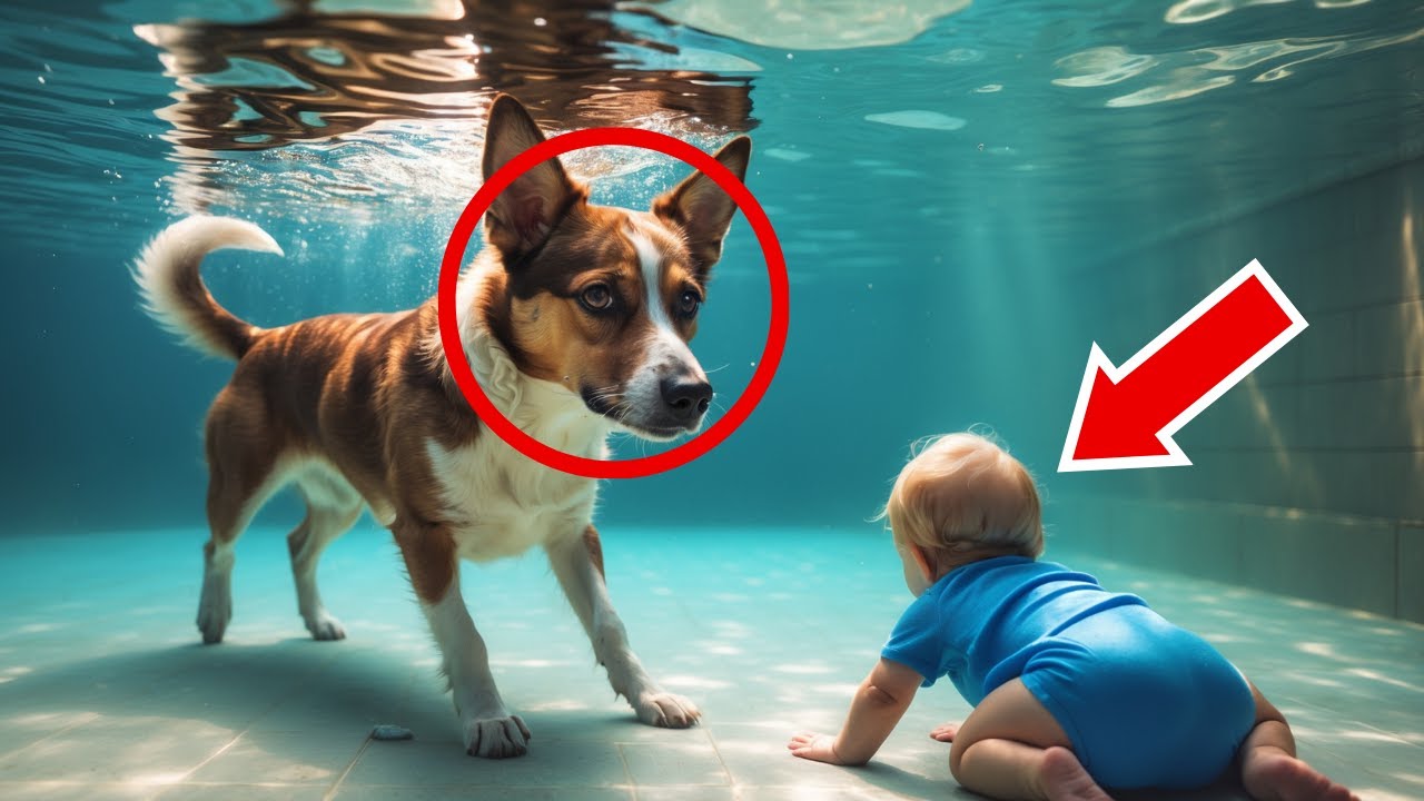 Ein vernachl&auml;ssigter Hund rettet ein ertrinkendes Baby, eine heldenhafte Tat