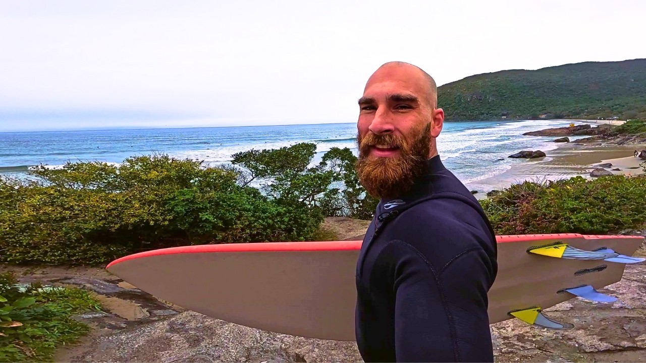 Surfei em um Pico Famoso do Sul da Ilha 🌊 - Surf Vlog POV