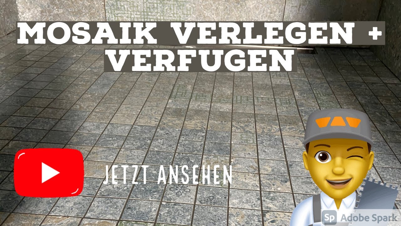Dusche fliesen (Mosaik) und verfugen