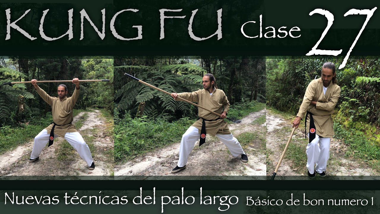 Básico de Bon “Bo” # 1 - nuevas técnicas del palo largo *Clase 27 de Kung Fu*