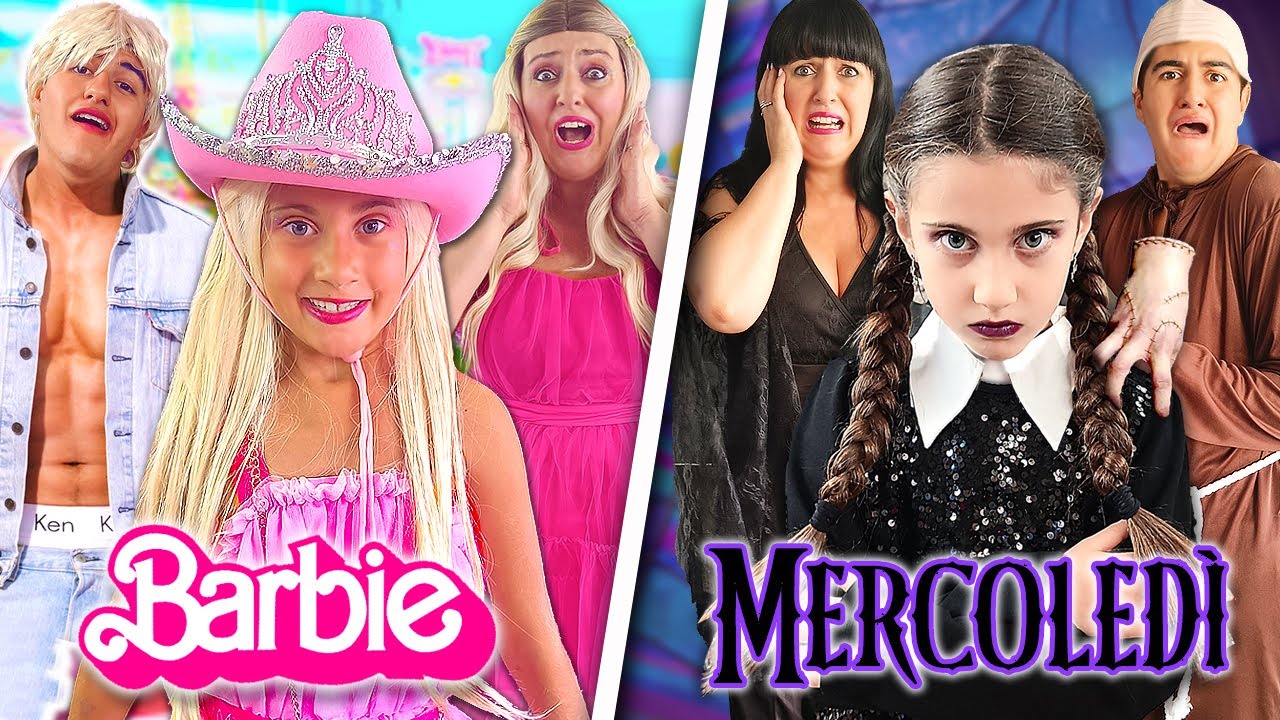 GIADA BARBIE VS GIADA MERCOLEDÌ DELLA FAMIGLIA ADDAMS! *Amici vs Nemici*